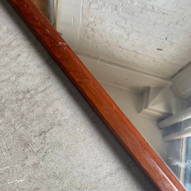 Rare Large Vintage Aksel Kjersgaard for Odder Mid Century Modern Danish Mirror For Sale - Image 11 of 12