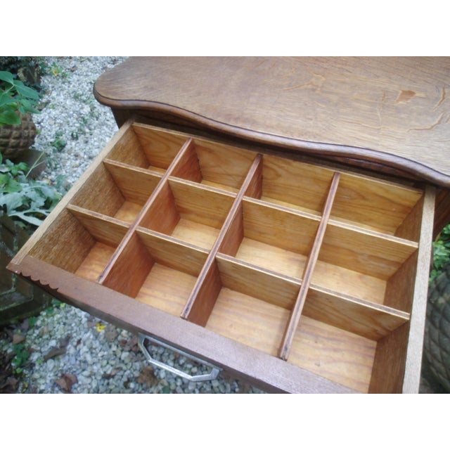 Antique France Art Nouveau Dressing Table in Oak, 1890s For Sale - Image 13 of 15
