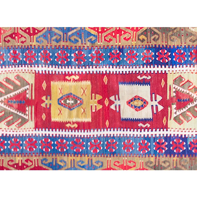 Textile Early 20th Century Turkish Konya Kilim For Sale - Image 7 of 14