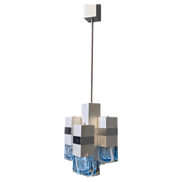 Vintage Cubic Chandelier by Gaetano Sciolari, 1970s For Sale - Image 15 of 15