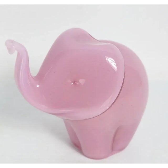 Art Glass Alabstro Elephant Att. To Langham For Sale - Image 11 of 11
