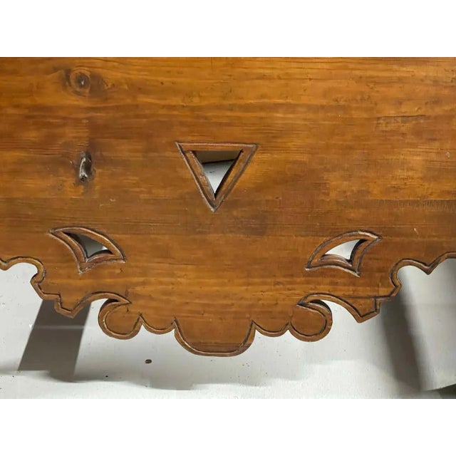 Wood Antique Country One Drawer Table For Sale - Image 7 of 13