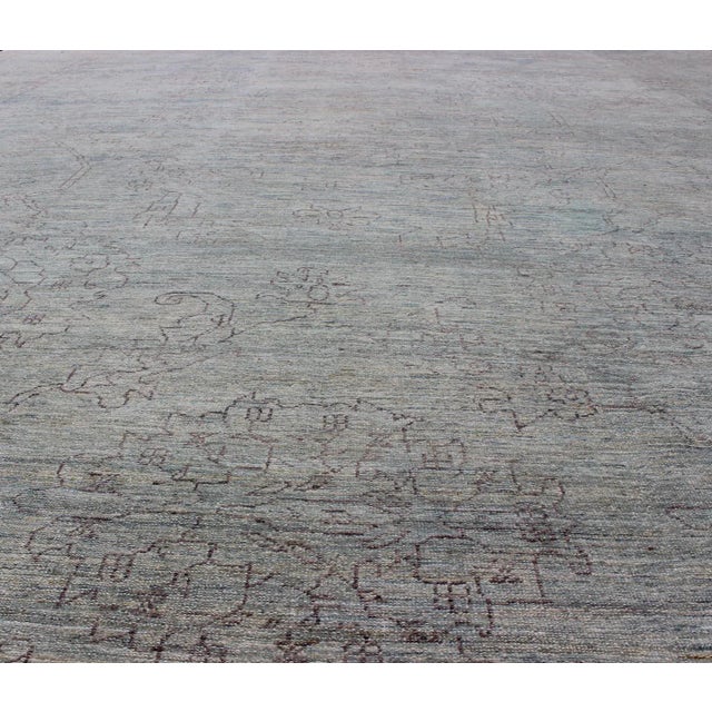 Fine Transitional Rug in Light Blue by Keivan Woven Arts 10'3 X 13'9 For Sale - Image 9 of 11