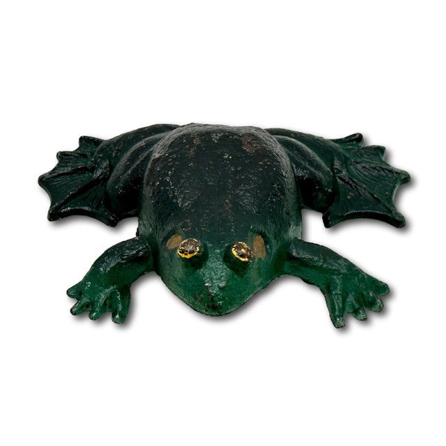 1930s Unusual Vintage 1930s American Cast Iron Frog Doorstop Doorstop by Wilton Products in Pennsylvania For Sale - Image 5 of 18