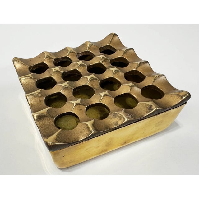 Metal Vintage Beck and Jung Style Sculptural Brass Ashtray For Sale - Image 7 of 10