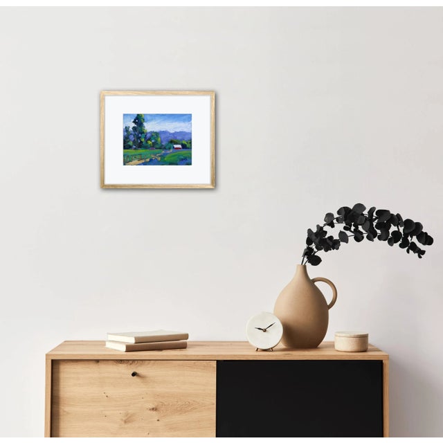 Green Valley Red Barn, Original Oil Painting Landscape For Sale - Image 10 of 12