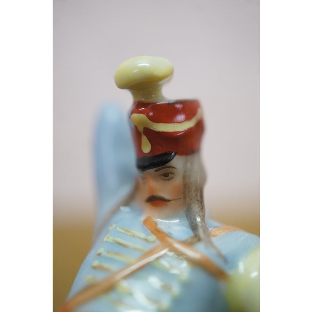 Vintage Herend Hussar and Sea Serpent Porcelain Dragon Slayer Figurine 5595 For Sale - Image 9 of 14
