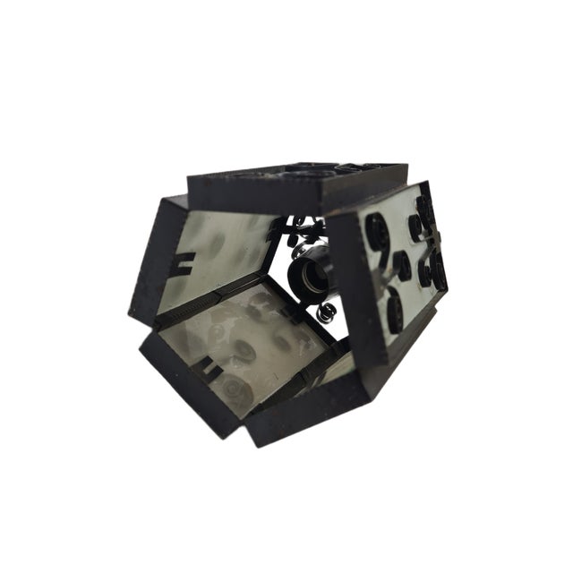 Vintage Brutalist Pendant Lamp, Poland, 1970s For Sale - Image 6 of 10