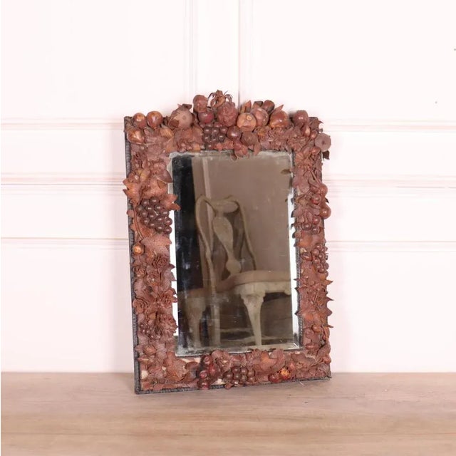 French Leather Mirror, 1920s For Sale - Image 6 of 6