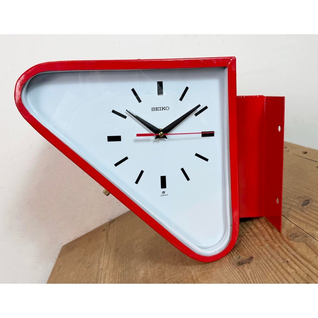 Vintage Red Ships Double-Sided Wall Clock from SEIKO, 1970s For Sale - Image 12 of 18