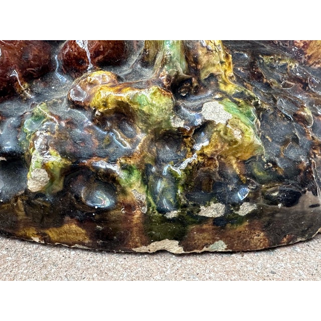 Art Nouveau Antique Zsolnay Pecs Majolica Mushroom Garden Stool Seat Stacking Pyrogranite C1890 For Sale - Image 3 of 10
