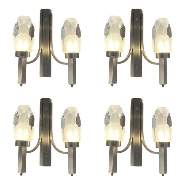 Wall Lights by Gateano Missaglia, Italy, 1960s, Set of 2 For Sale