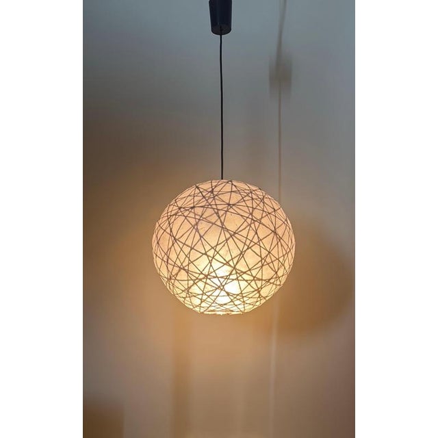 Vintage Cocoon Globe Pendant Lamp, 1970s For Sale - Image 3 of 18