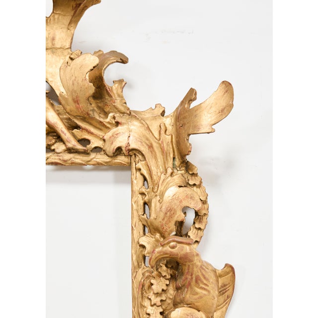 18th Century Italian Baroque Carved Giltwood Picture Mirror Frame For Sale In Sacramento - Image 6 of 18