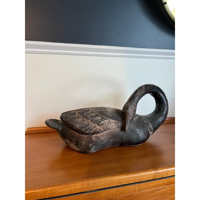 Mid-Century Modern Austin Productions Hand Carved Durastone Swan Sculptural Decorative Object For Sale - Image 3 of 9