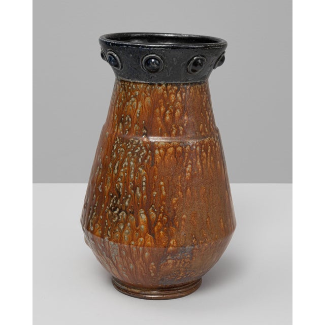 Mid 20th Century 20th Century European Drip Glaze Ceramic Vase For Sale - Image 5 of 18
