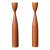Pair of Sculptural Teak Danish Modern Candle Holders For Sale