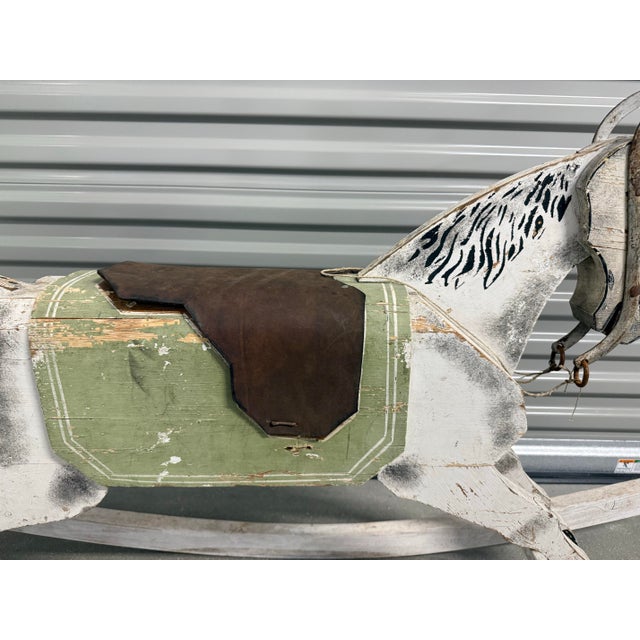 Antique Wooden Rocking Horse For Sale - Image 10 of 12