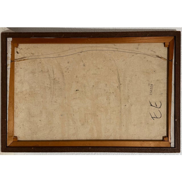 Moshe Katz, Modernist Israeli Judaica Jewish Rabbi Mixed Media Collage Painting Moshe Katz, c. 1950's For Sale - Image 11 of 13