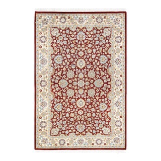 Mogul, One-of-a-Kind Hand-Knotted Area Rug in Orange, 4' 1" x 6' 3" For Sale