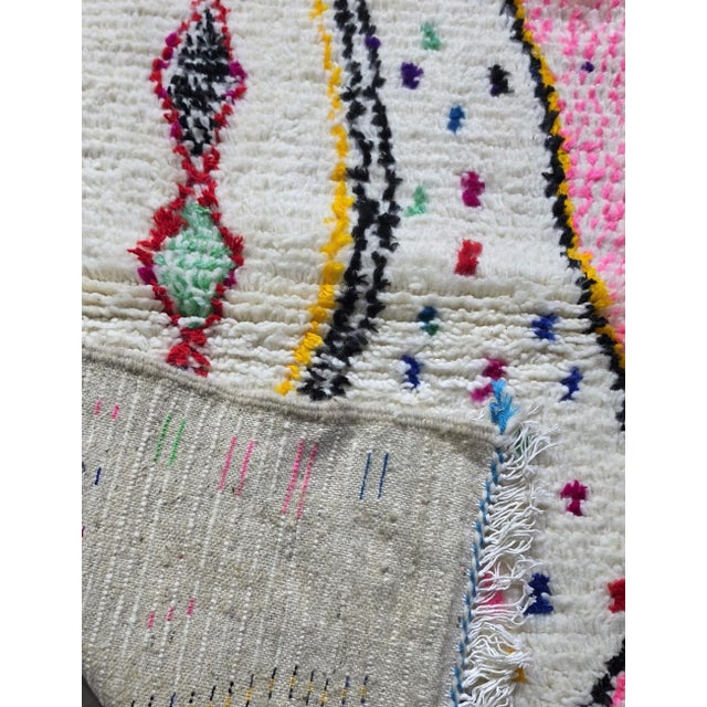 Abstract Moroccan Azilal Wool Rug - 9.8 X 6.5 Ft For Sale - Image 3 of 8