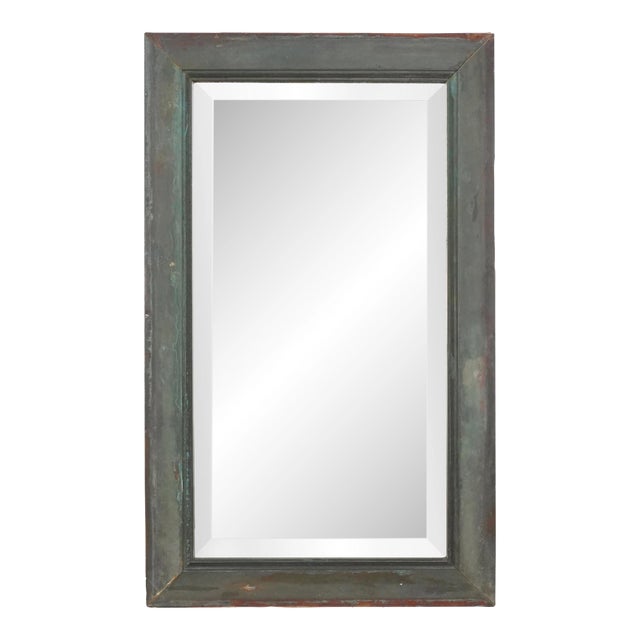 Handcrafted Copper Window Molding Wall Mirror 18.625 X 30.5 In. For Sale