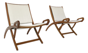 Ninfea Folding Armchairs attributed to Gio Ponti, 1950s, Set of 2