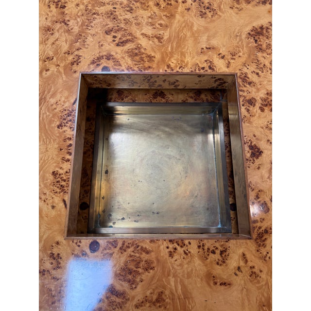 Willy Rizzo Willy Rizzo Mid-Century Burl Wood Coffee Table For Sale - Image 4 of 10