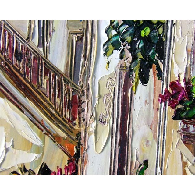 2000 - 2009 Maya Eventov Untitled Oil Canvas With Beautiful Custom Frame Me040908-03 For Sale - Image 5 of 6