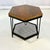 Mid-Century Boho Chic Industrial Metal & Pine Hexagonal Side Table. For Sale - Image 6 of 10
