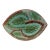 C. 1880 English Majolica Large Begonia Leaf Platter With Deep Root Rim For Sale