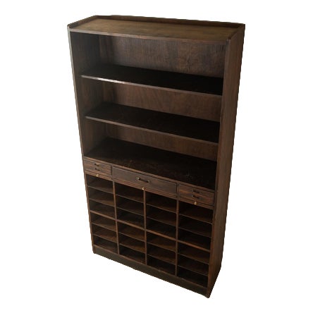 Brown Filing Cabinet, 1950s For Sale