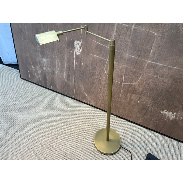 Rh Métier Task Floor Lamp Lacquered Burnished Brass | Adjustable Swing Arm | Dimmable Task Lighting For Sale - Image 18 of 18