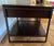 Sleek and elegant mid century modern side tables with dark chocolate oak veneers and brass frame will give a sophisticated...