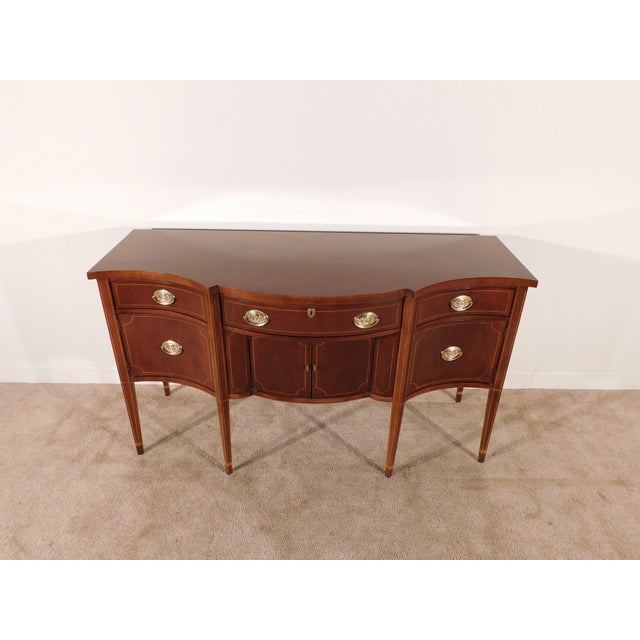 Vintage Baker Furniture Company Mahogany Hepplewhite Federal 6 Legged