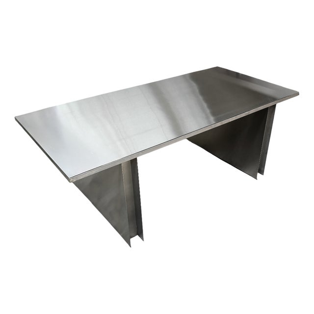 Linear Stainless Steel Table by Case Studios For Sale