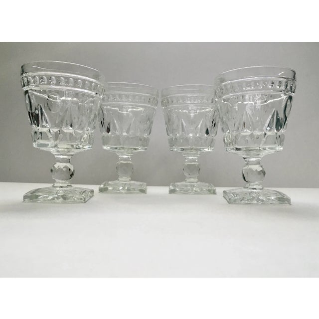 Transparent 1970s Park Lane Indiana Glass Water Goblets - Set of 4 For Sale - Image 8 of 10