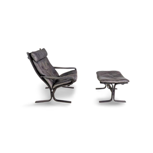Mid-Century Modern Set of Siesta Chair and Ottoman by Ingmar Relling for Westnofa Vestlandske For Sale - Image 3 of 3