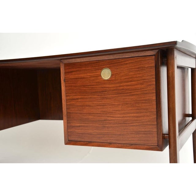 Vintage Danish Executive Desk attributed to Dyrlund, 1960 For Sale - Image 10 of 13