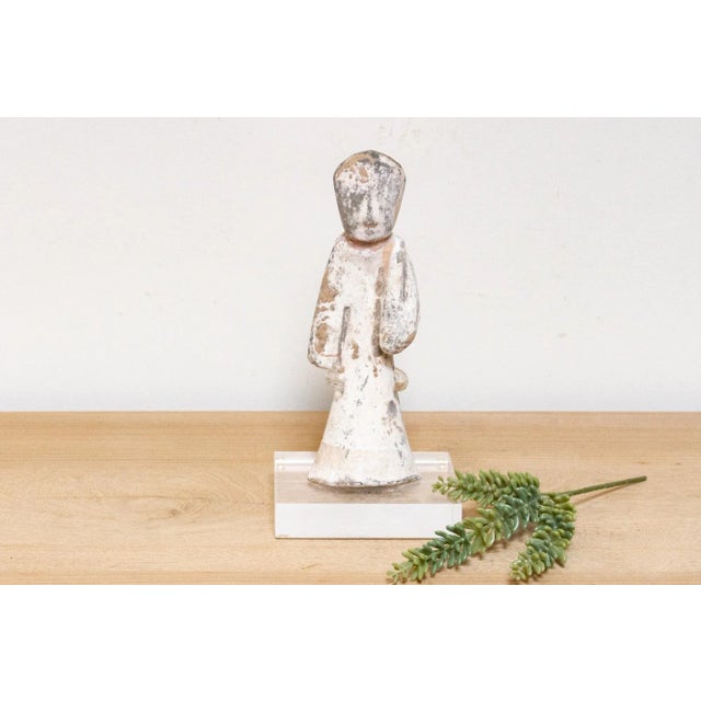 Ceramic Han Dynasty Style Painted Pottery Court Lady For Sale - Image 7 of 7