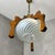 1970s Scandinavian Style Wood and Striped Glass Hanging Lamp, 1970s For Sale - Image 5 of 16