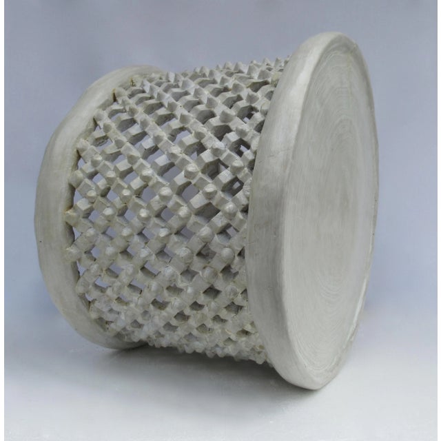 1990s 20th. Century African Moorish-Style, Hand-Carved Bemileke Stool or Table Made in Cameroon For Sale - Image 5 of 17