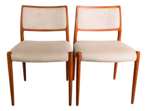 Set of Model 80 Chairs in Teak by Niels O. Moller for JL Møbelfabrik