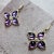 Syna Yellow Gold Amethyst and Diamonds Earrings, a Pair For Sale - Image 4 of 6
