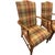 Discover a Stunning Rare Vintage Pair of High-Back Armchairs & Ottoman by Ethan Allen For Sale - Image 12 of 12