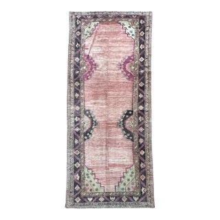 Vintage Turkmen Wool Rug 5’5” X 11’ For Sale