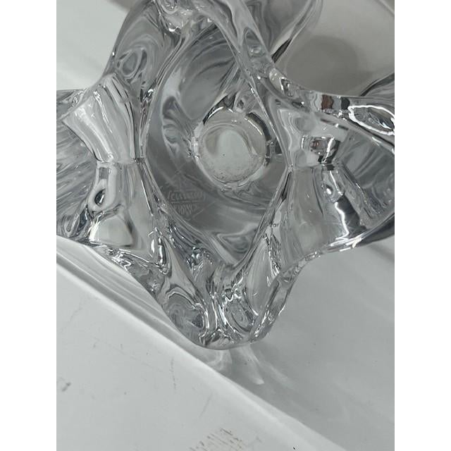 Transparent Mid 20th Century Vannes France Crystal Vase For Sale - Image 8 of 8