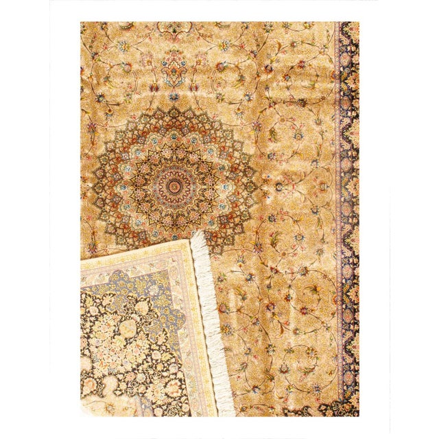 Traditional Pasargad DC Exquisite Design Paris Palace Fine Power Loom V.Silk Rug For Sale - Image 3 of 3