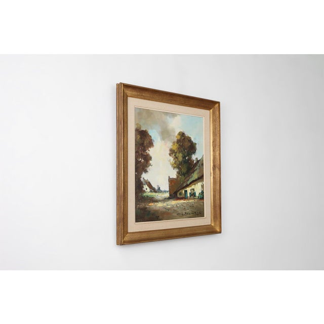 1950s Jos Pauwels, Farm Scene, 1950s, Oil on Canvas, Framed For Sale - Image 5 of 11