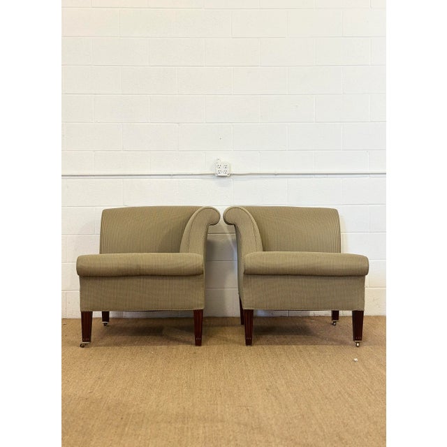 1990s Vintage English Napoleon Edwin Lutyens Armchairs – A Pair For Sale - Image 5 of 10